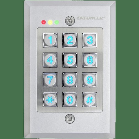 Seco-Larm FluSLM-SH-Mount Outdoor Illuminated Stand-Alone Keypad. Weather resistant and vandal resi SLM-SK-1123-FDQ